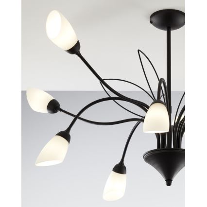 Jupiter 2056 - Varrellinen kattokruunu GLORIOSA 10xG9/14W/230V musta