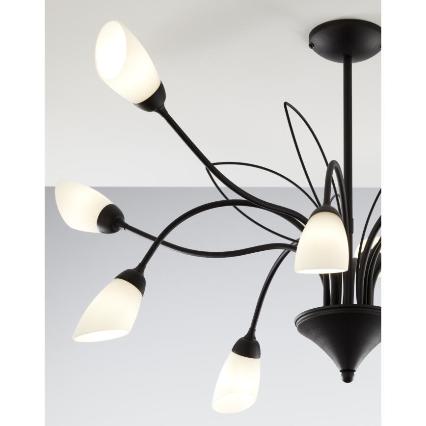 Jupiter 2056 - Varrellinen kattokruunu GLORIOSA 10xG9/14W/230V musta