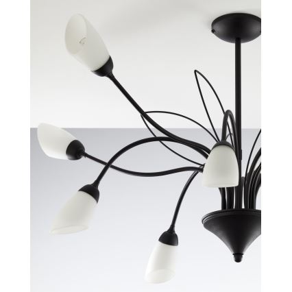 Jupiter 2056 - Varrellinen kattokruunu GLORIOSA 10xG9/14W/230V musta