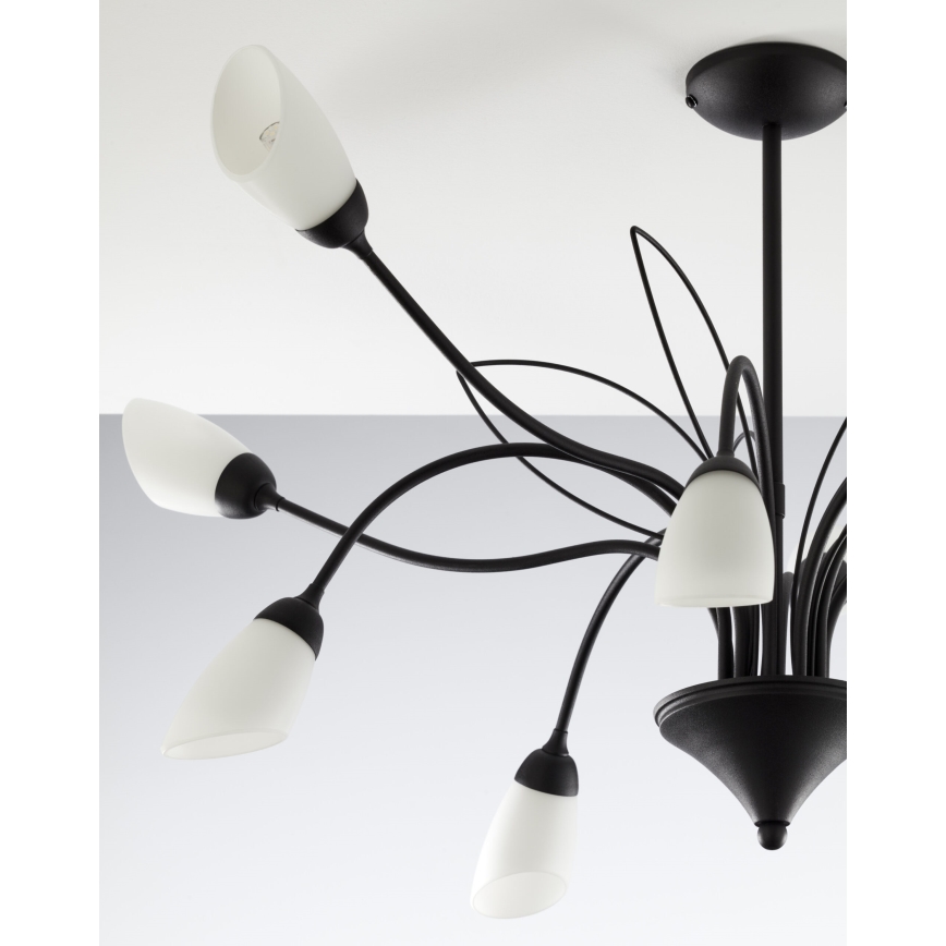 Jupiter 2056 - Varrellinen kattokruunu GLORIOSA 10xG9/14W/230V musta