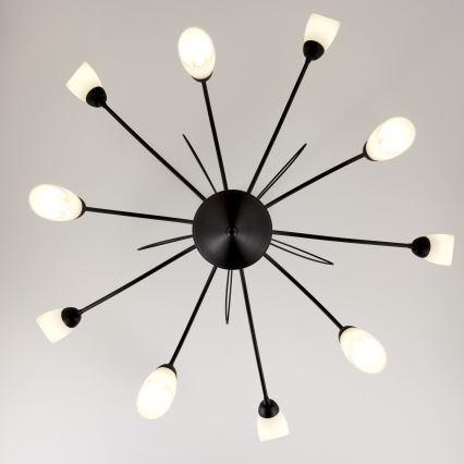 Jupiter 2056 - Varrellinen kattokruunu GLORIOSA 10xG9/14W/230V musta