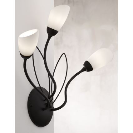 Jupiter 2059 - Seinävalaisin GLORIOSA 3xG9/14W/230V musta