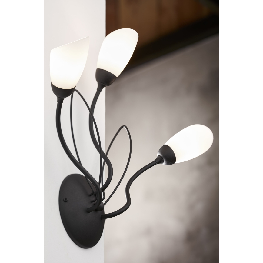 Jupiter 2059 - Seinävalaisin GLORIOSA 3xG9/14W/230V musta