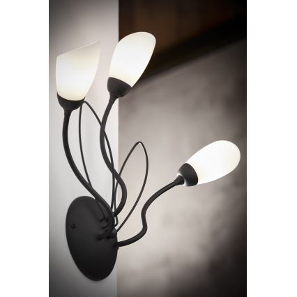 Jupiter 2059 - Seinävalaisin GLORIOSA 3xG9/14W/230V musta