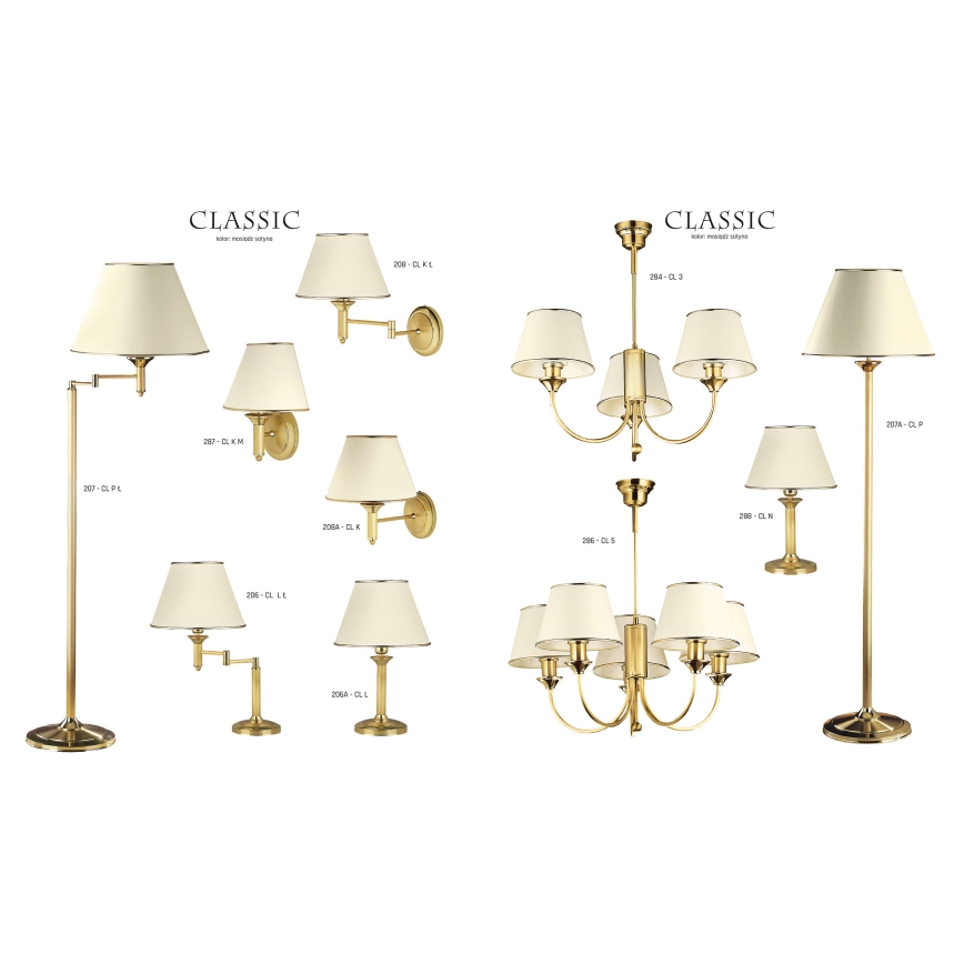 Jupiter 206-CL L L - Pöytävalaisin CLASSIC 1xE27/60W/230V