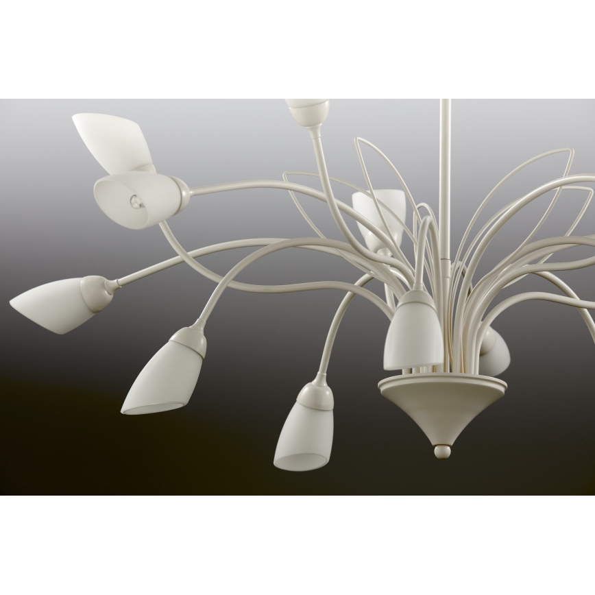 Jupiter 2062 - Ketjullinen kattokruunu GLORIOSA 15xG9/14W/230V kermanvärinen