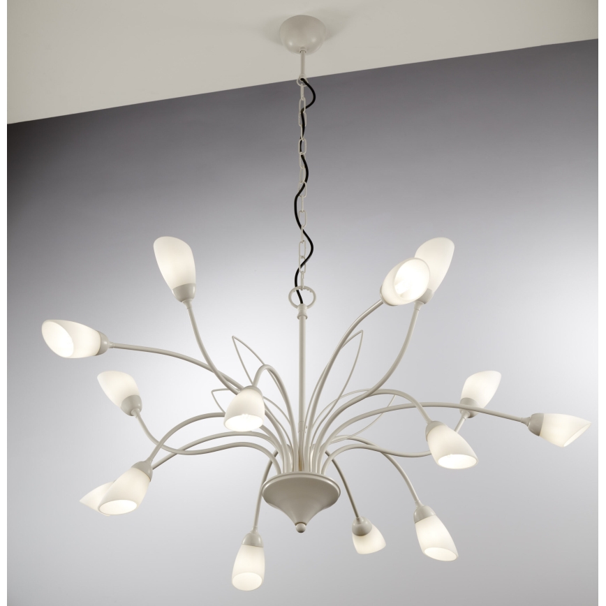 Jupiter 2062 - Ketjullinen kattokruunu GLORIOSA 15xG9/14W/230V kermanvärinen