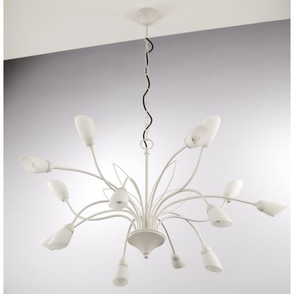 Jupiter 2062 - Ketjullinen kattokruunu GLORIOSA 15xG9/14W/230V kermanvärinen