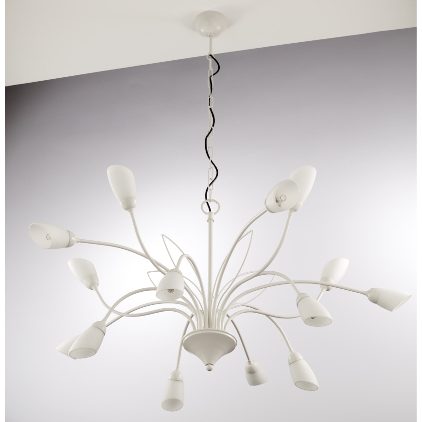 Jupiter 2062 - Ketjullinen kattokruunu GLORIOSA 15xG9/14W/230V kermanvärinen