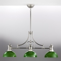 Jupiter 2072 - PLATINO kattovalaisin varrella, 3xE27/15W/230V, vihreä/kiiltävä kromi