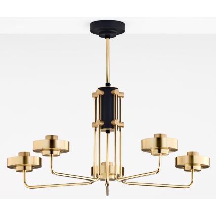 Jupiter 2088 - Varrellinen kattovalaisin RAMIREZ 5xE27/15W/230V kullanvärinen/musta