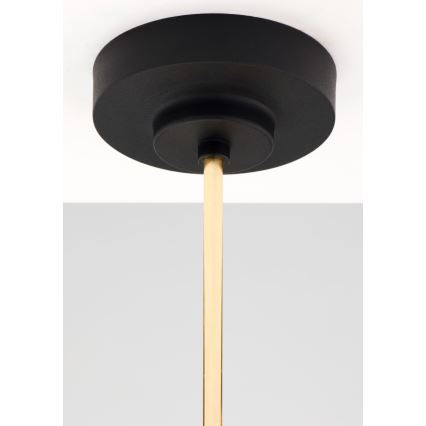 Jupiter 2089 - Kattokruunu tangolla RAMIREZ 6xE27/15W/230V kulta/musta