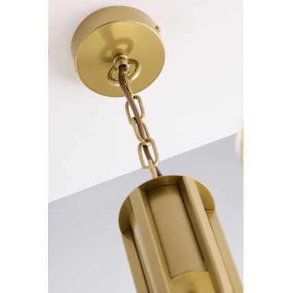 Jupiter 2094 - ARTHUR riippuvalaisin ketjulla 5xE27/15W/230V sininen/kultainen