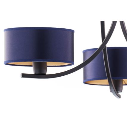 Jupiter 2099 - Ketjulla roikkuva kattokruunu ARTHUR 3xE27/15W/230V sininen/musta