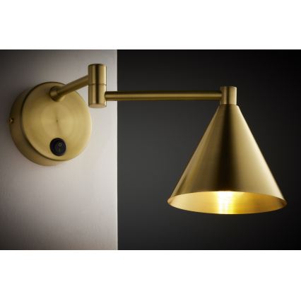 Jupiter 2177 - Seinävalaisin MIRO 1xE27/15W/230V kullanvärinen