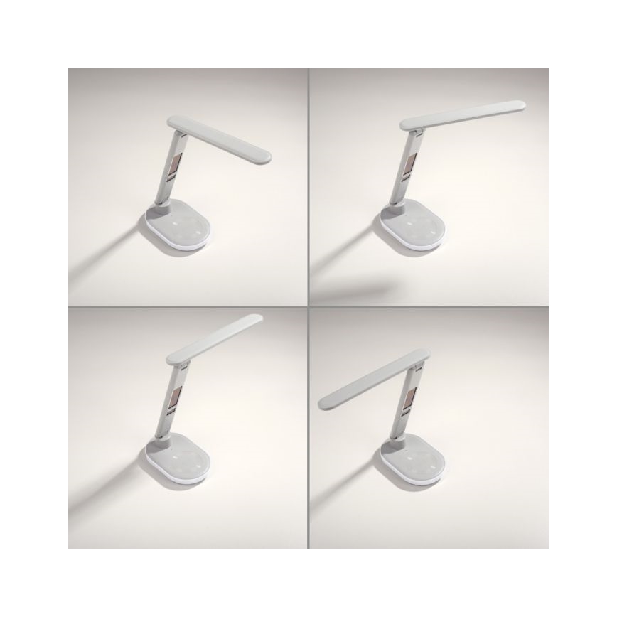 JUST LIGHT. 11018-16 - LED RGBW himmennettävä kosketuksella ohjattava pöytälamppu langattomalla latauksella TINA LED/4W/230V valkoinen