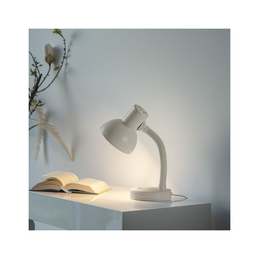 JUST LIGHT. 11080-16 - Säädettävä pöytävalaisin FLEXI 1xE27/25W/230V valkoinen