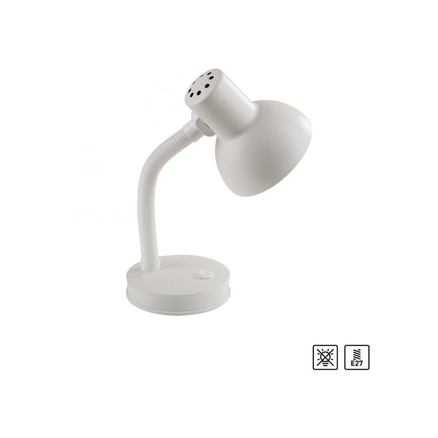 JUST LIGHT. 11080-16 - Säädettävä pöytävalaisin FLEXI 1xE27/25W/230V valkoinen