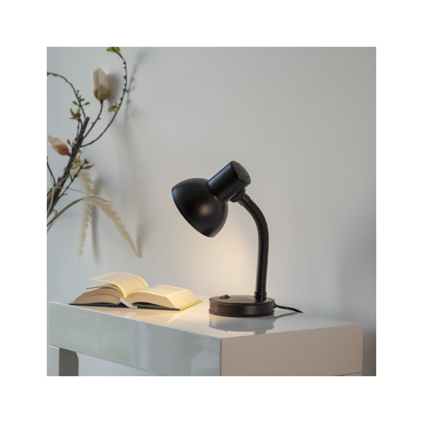 JUST LIGHT. 11080-18 - Taipuisa pöytävalaisin FLEXI 1xE27/25W/230V musta