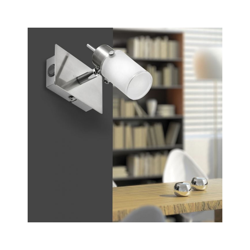 JUST LIGHT. 11931-55 - LED-seinävalaisin MAX 1xGU10/4W/230V mattakromi