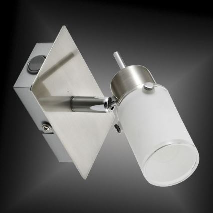 JUST LIGHT. 11931-55 - LED-seinävalaisin MAX 1xGU10/4W/230V mattakromi