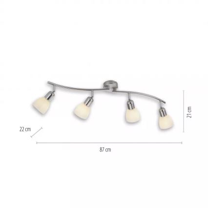 JUST LIGHT. 11954-55 - KARO-kohdevalaisin 4xE14/40W/230V mattakromi