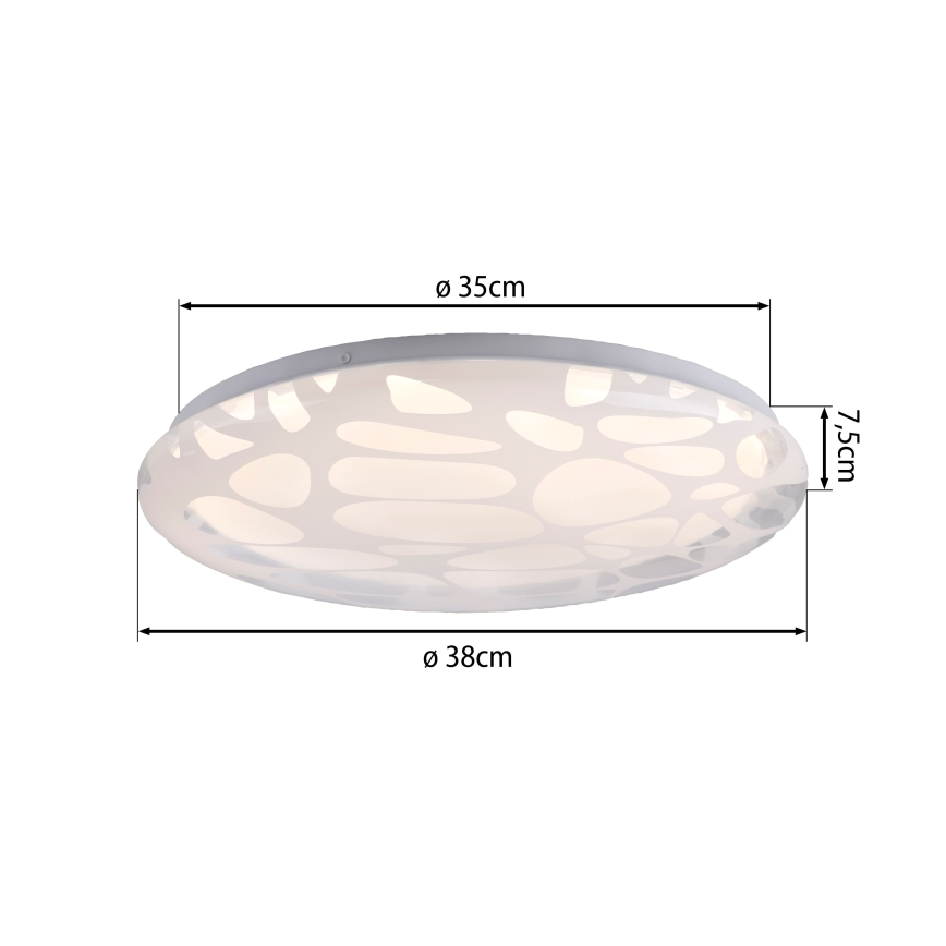 JUST LIGHT. 14009-16 - LED-himmennettävä kattovalaisin ART PLAFO LED/20W/230V 2700-6500K Ø 38 cm valkoinen + kaukosäädin