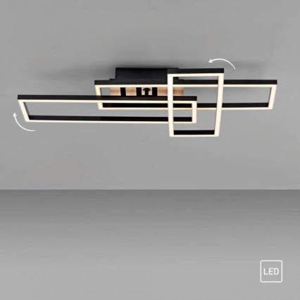 JUST LIGHT. 14051-79 - LED-kattovalaisin AKUSTIKA LED/20,5W/230V tammi/musta