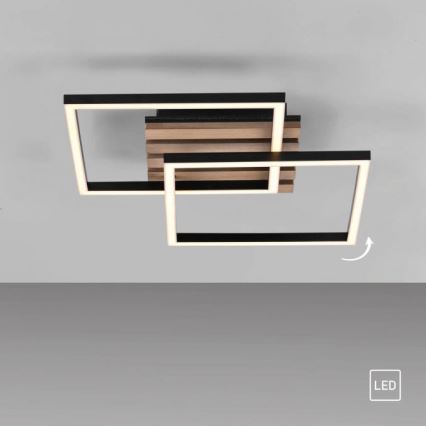 JUST LIGHT. 14053-79 - LED-kattovalaisin AKUSTIKA LED/15W/230V tammi/musta