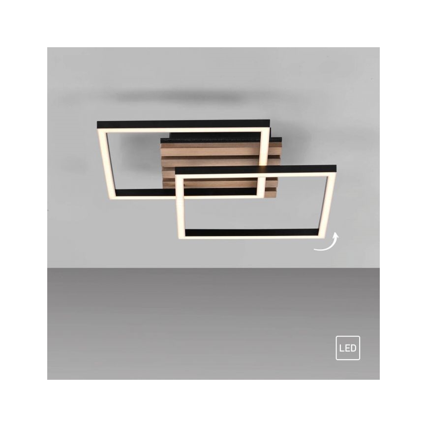 JUST LIGHT. 14053-79 - LED-kattovalaisin AKUSTIKA LED/15W/230V tammi/musta