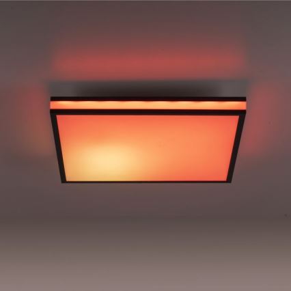 JUST LIGHT. 14110-18 - LED RGBW Himmennettävä kattovalo MARIO BLACK LED/19,5W/230V 2700-5000K + kauko-ohjaus