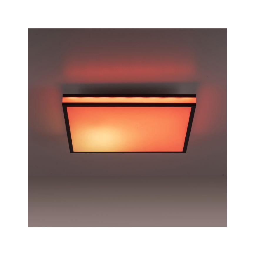 JUST LIGHT. 14110-18 - LED RGBW Himmennettävä kattovalo MARIO BLACK LED/19,5W/230V 2700-5000K + kauko-ohjaus