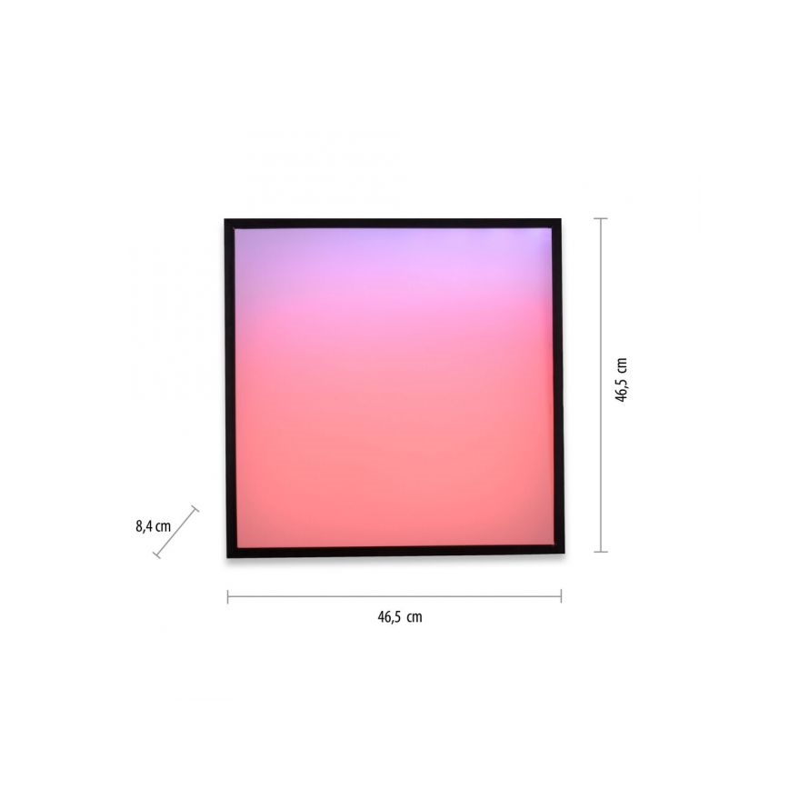 JUST LIGHT. 14110-18 - LED RGBW Himmennettävä kattovalo MARIO BLACK LED/19,5W/230V 2700-5000K + kauko-ohjaus