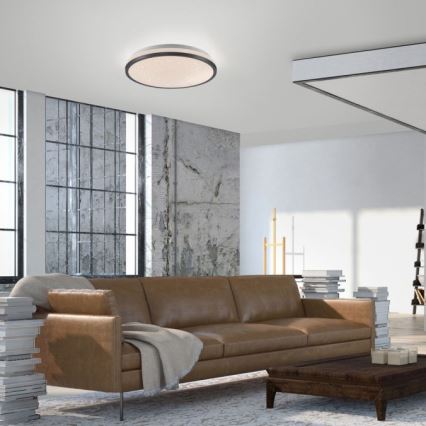 JUST LIGHT. 14293-18 - Himmennettävä LED-kattovalaisin KYLE LED/10W/230V halkaisija 28 cm musta