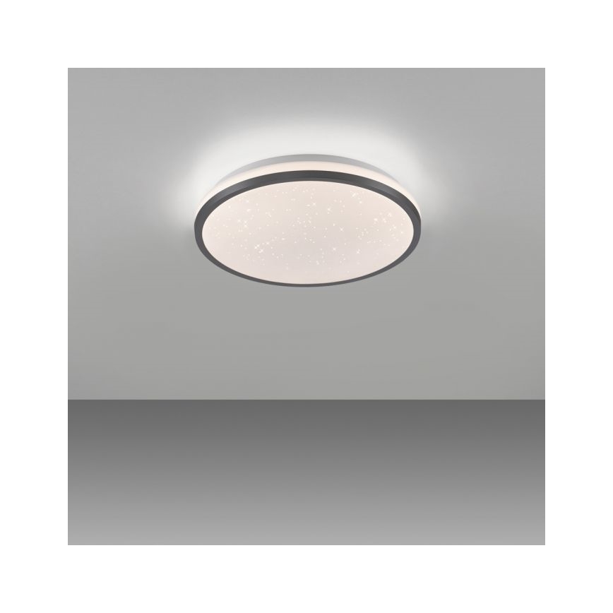 JUST LIGHT. 14293-18 - Himmennettävä LED-kattovalaisin KYLE LED/10W/230V halkaisija 28 cm musta