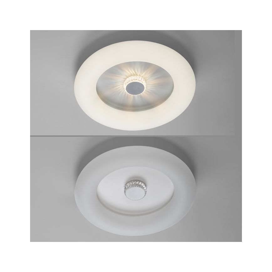 JUST LIGHT. 14383-16 - Himmennettävä LED-kattovalaisin VERTIGO LED/26W/230V 2700-5000K valkoinen + kauko-ohjaus