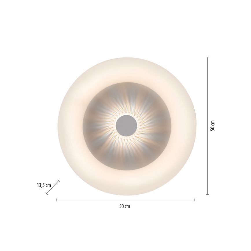 JUST LIGHT. 14383-16 - Himmennettävä LED-kattovalaisin VERTIGO LED/26W/230V 2700-5000K valkoinen + kauko-ohjaus