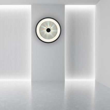 JUST LIGHT. 14384-18 - Himmennettävä LED-kattovalaisin VERTIGO LED/29W/230V 2700-5000K musta + kauko-ohjaus