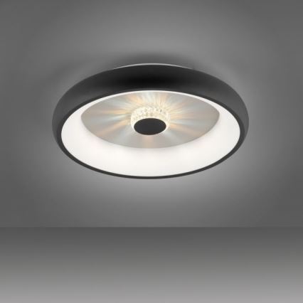 JUST LIGHT. 14384-18 - Himmennettävä LED-kattovalaisin VERTIGO LED/29W/230V 2700-5000K musta + kauko-ohjaus