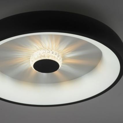 JUST LIGHT. 14384-18 - Himmennettävä LED-kattovalaisin VERTIGO LED/29W/230V 2700-5000K musta + kauko-ohjaus