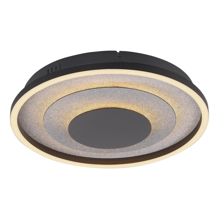 JUST LIGHT. 14409-21 - LED-kattovalaisin GLITTY LED/22W/230V Ø 40 cm musta