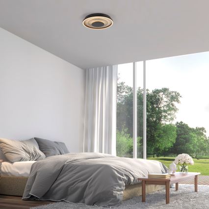 JUST LIGHT. 14409-21 - LED-kattovalaisin GLITTY LED/22W/230V Ø 40 cm musta