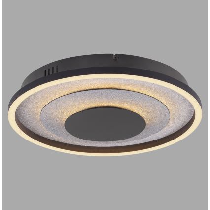 JUST LIGHT. 14409-21 - LED-kattovalaisin GLITTY LED/22W/230V Ø 40 cm musta