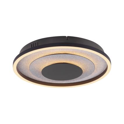 JUST LIGHT. 14409-21 - LED-kattovalaisin GLITTY LED/22W/230V Ø 40 cm musta