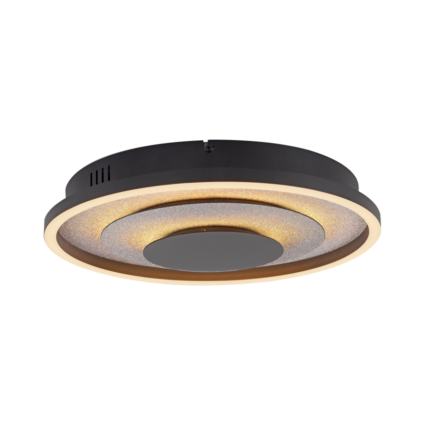 JUST LIGHT. 14409-21 - LED-kattovalaisin GLITTY LED/22W/230V Ø 40 cm musta