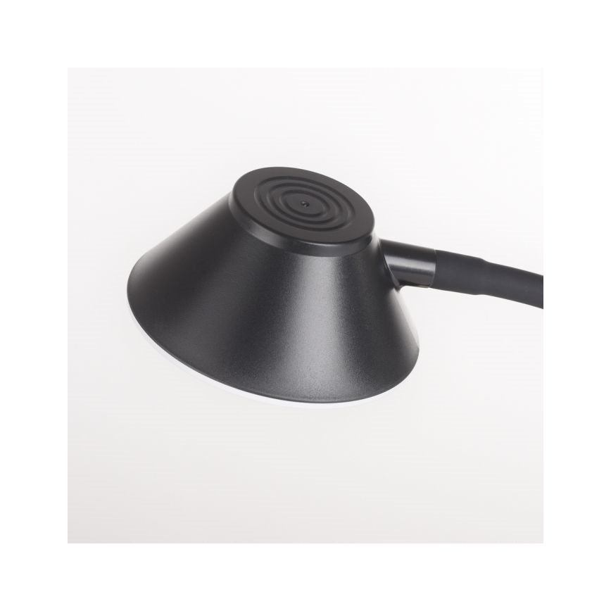 JUST LIGHT. 14414-18 - PUCKI LED: himmennettävä, joustava kosketuskäyttöinen pöytälamppu langattomalla latauksella, LED/4,5W/230V, musta