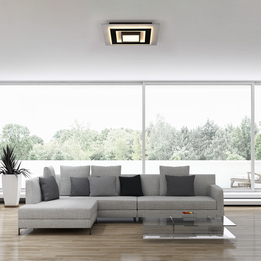 JUST LIGHT. 14439-21 - LED Kattovalaisin CICHIO LED/18,5W/230V + LED/9W 40x40 cm musta