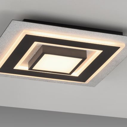 JUST LIGHT. 14439-21 - LED Kattovalaisin CICHIO LED/18,5W/230V + LED/9W 40x40 cm musta