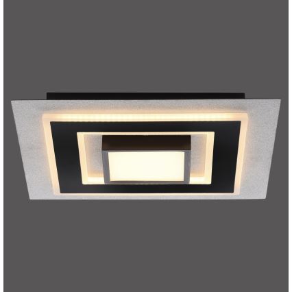 JUST LIGHT. 14439-21 - LED Kattovalaisin CICHIO LED/18,5W/230V + LED/9W 40x40 cm musta