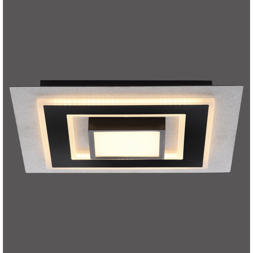 JUST LIGHT. 14439-21 - LED Kattovalaisin CICHIO LED/18,5W/230V + LED/9W 40x40 cm musta